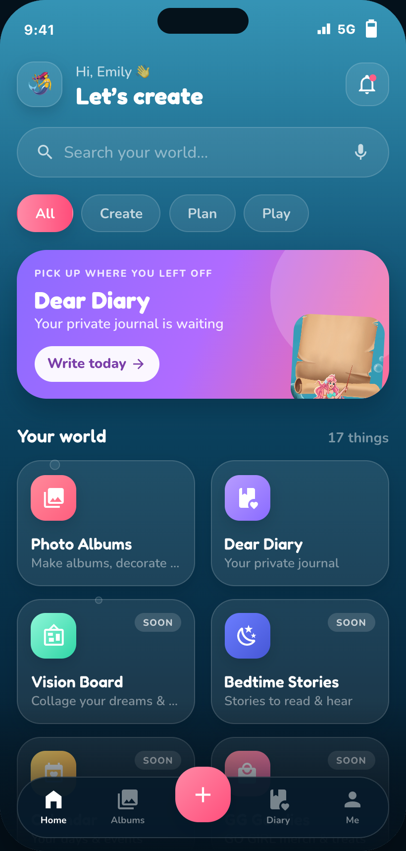 The Good Girlz app home screen